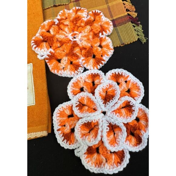 Vintage Fall Halloween Kitchen Towels Placemats & Handmade Hot Pad Mat - Picture 5 of 7